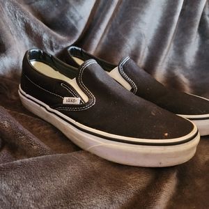 Vans Black Slip Ons